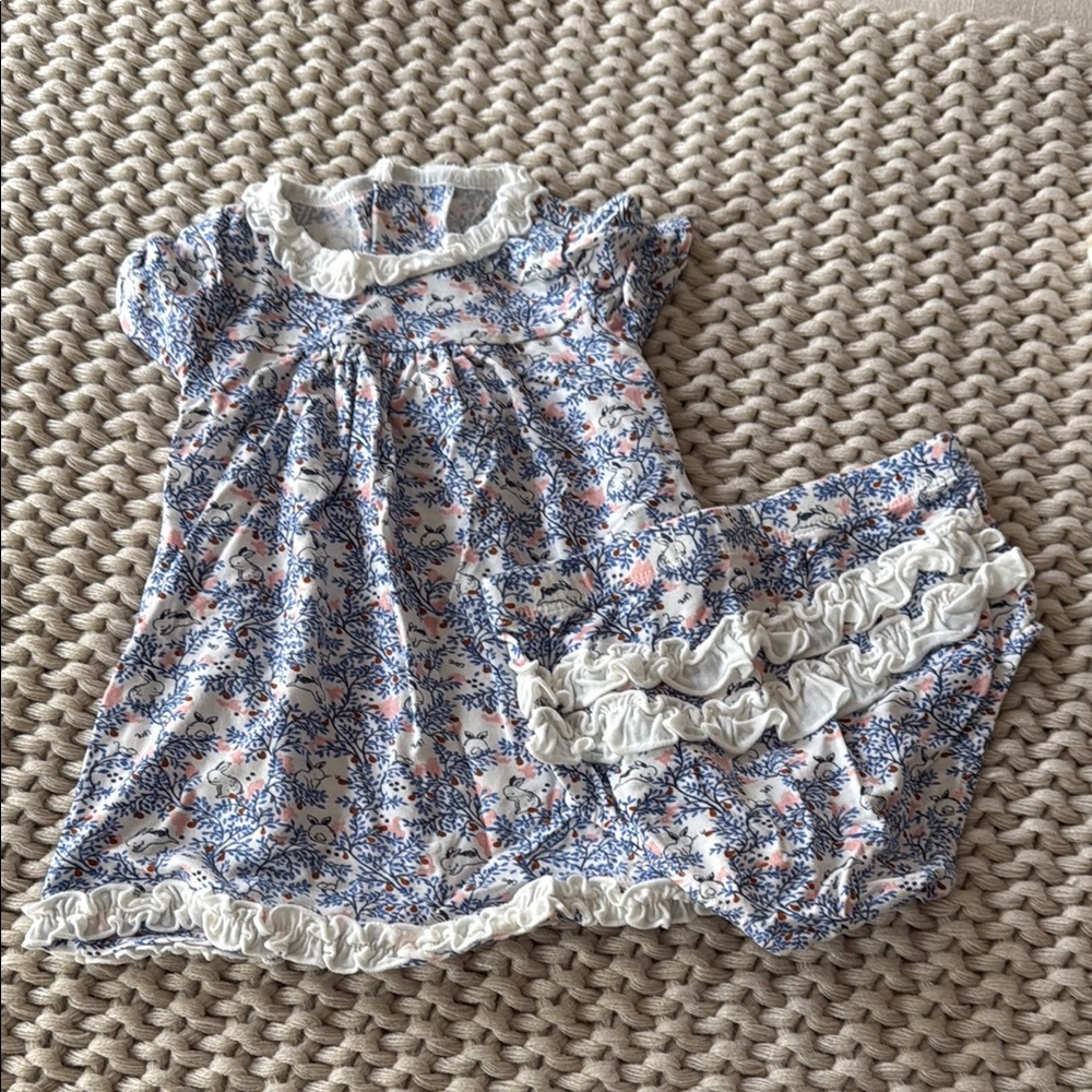 Magnetic Me Blue and White Casual Dress
